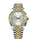 Seiko Mod Datejust Twotone Arabic Silver