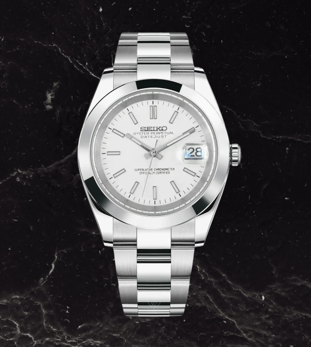 Seiko Mod Oyster Perpetual White