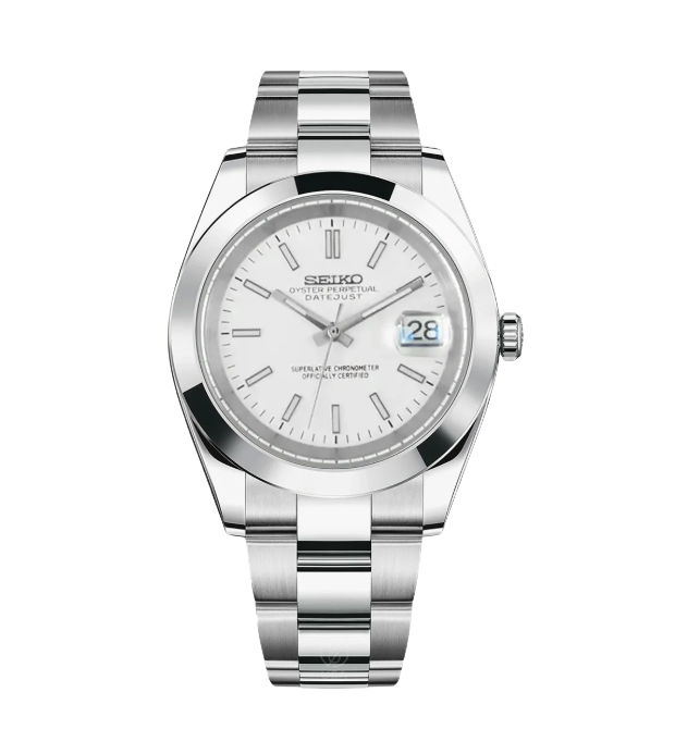 Seiko Mod Oyster Perpetual White
