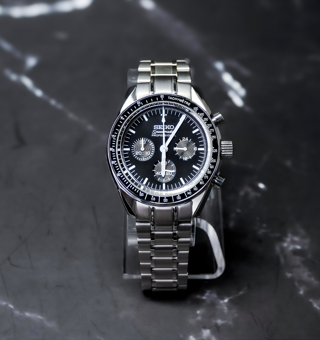 Seiko Mod Speedmaster Black
