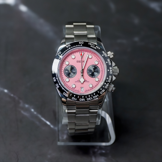 Seiko Mod Black Bay Pink