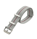 Light Grey & Red Nylon Strap - Watches By Cody