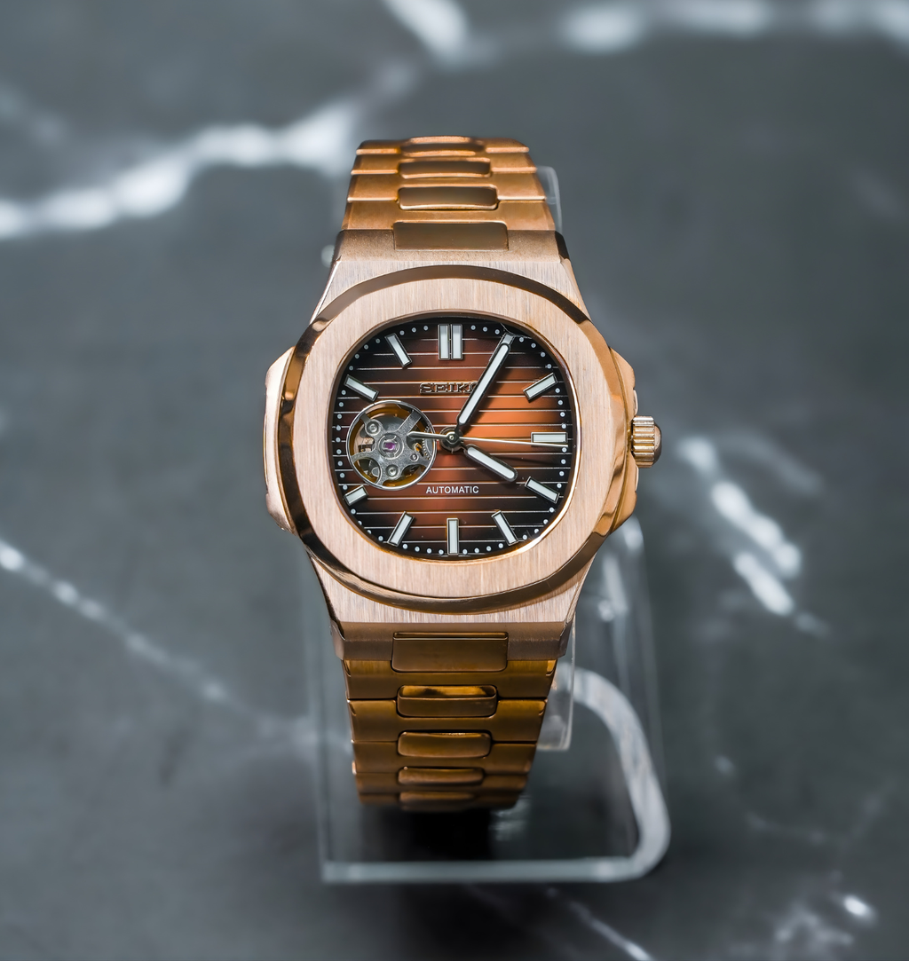 Seiko Mod Nautilus RG Open Heart