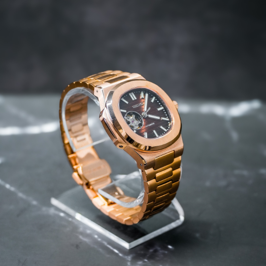 Seiko Mod Nautilus RG Open Heart