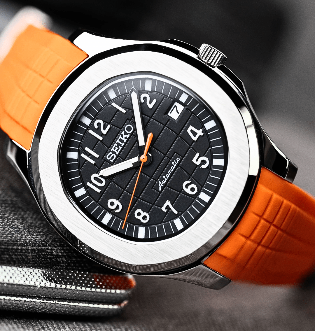 Seiko Mod Aquanaut Orange Black - Watches By Cody