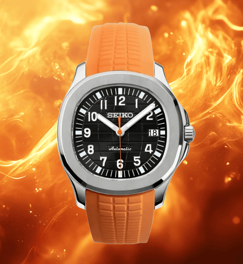 Seiko Mod Aquanaut Orange Black - Watches By Cody