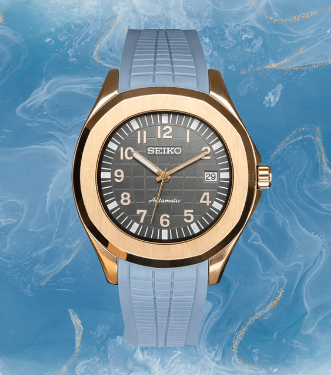 Seiko Mod Aquanaut RG Baby Blue - Watches By Cody