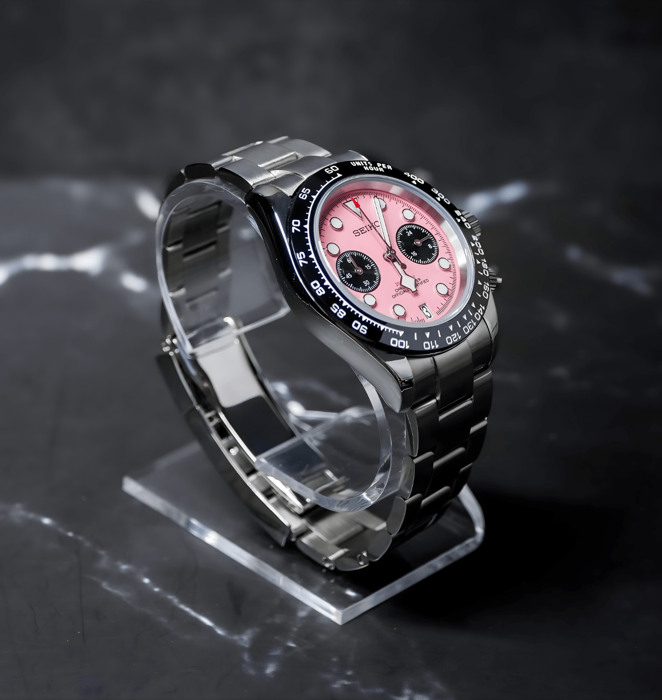Seiko Mod Black Bay Pink - Watches By Cody
