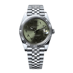 Seiko Mod Datejust Arabic Olive - Watches By Cody