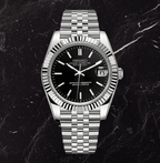 Seiko Mod Datejust Classic Black - Watches By Cody