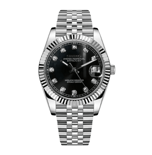 Seiko Mod Datejust Gem Black - Watches By Cody