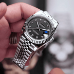 Seiko Mod Datejust Gem Black - Watches By Cody