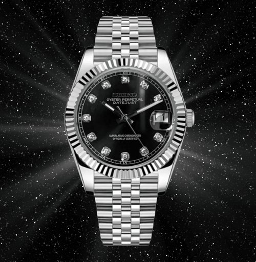 Seiko Mod Datejust Gem Black - Watches By Cody