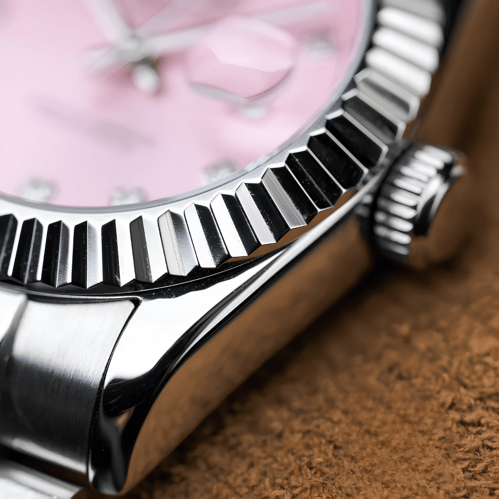 Seiko Mod Datejust Lady Gem Pink - Watches By Cody