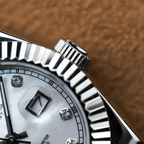 Seiko Mod Datejust Lady Gem Silver - Watches By Cody