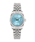 Seiko Mod Datejust Lady Roman Blue - Watches By Cody