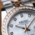 Seiko Mod Datejust Lady Twotone Gem White - Watches By Cody