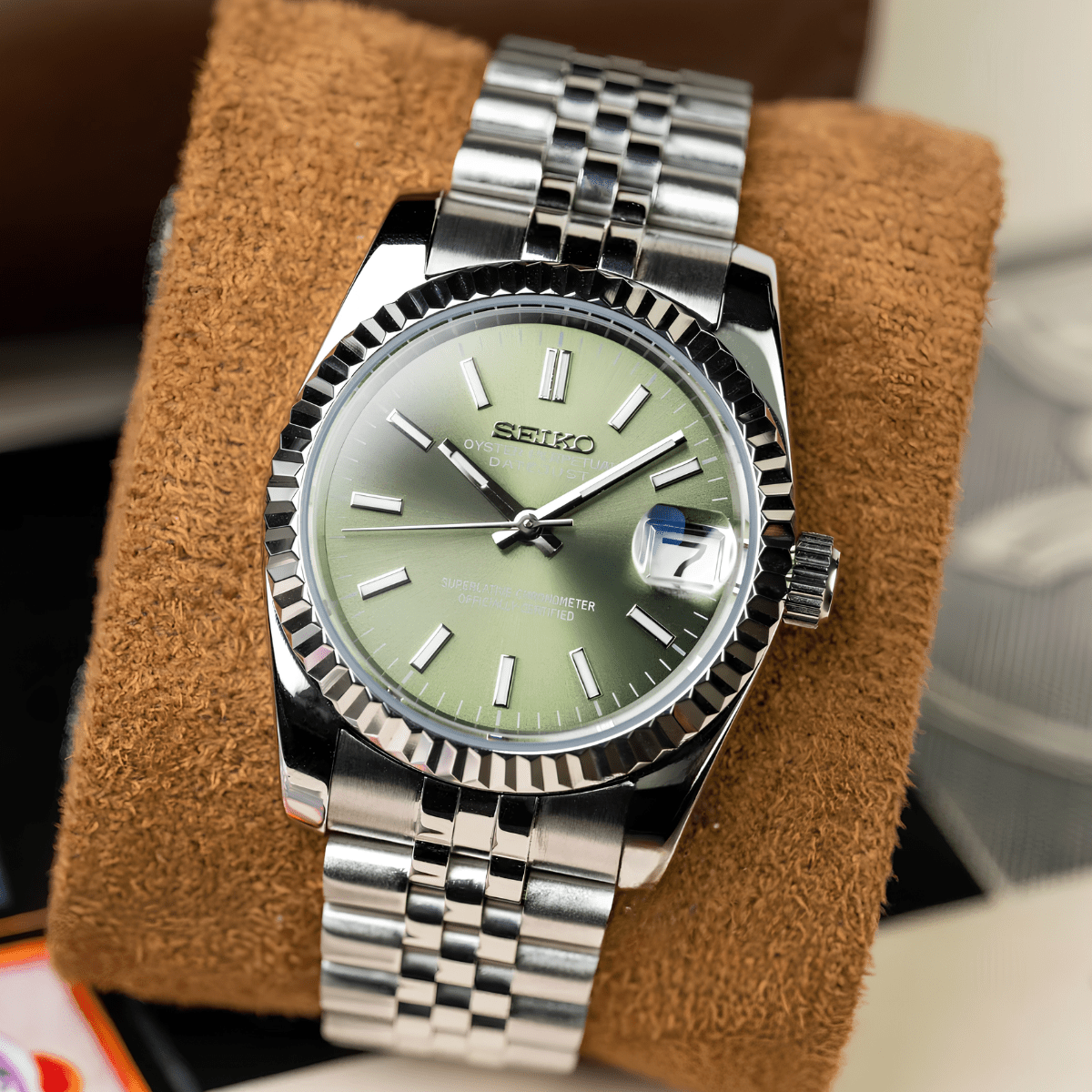 Seiko Mod Datejust Olive - Watches By Cody