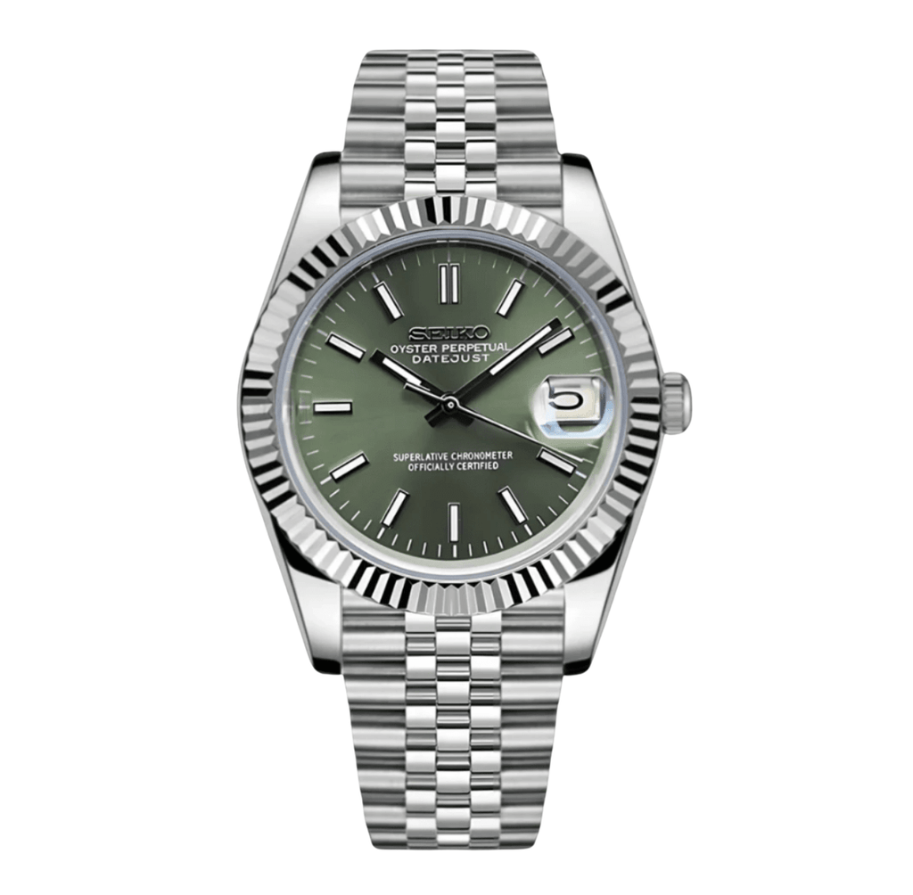 Seiko Mod Datejust Olive - Watches By Cody