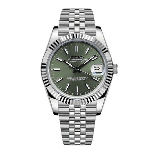 Seiko Mod Datejust Olive - Watches By Cody