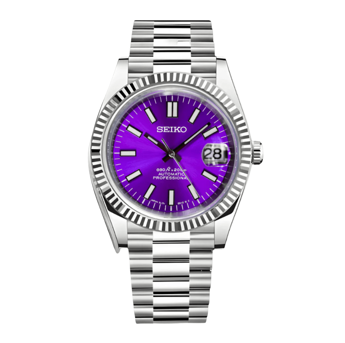 Seiko Mod Datejust Purple - Watches By Cody