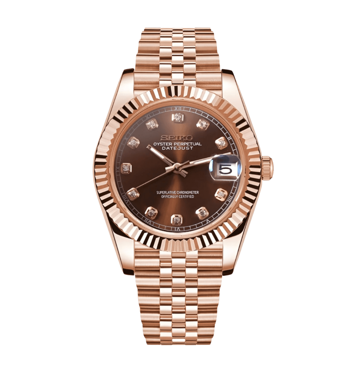 Seiko Mod Datejust RG Gem - Watches By Cody