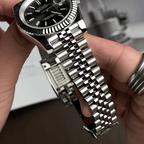 Seiko Mod Datejust "Rhodium" - Watches By Cody