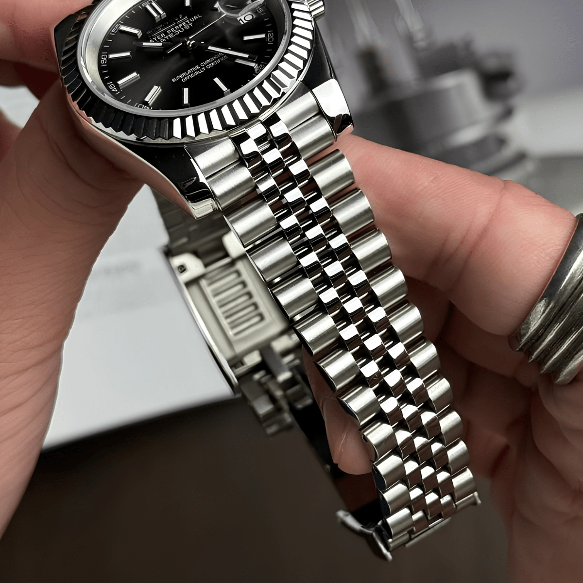 Seiko Mod Datejust "Rhodium" - Watches By Cody