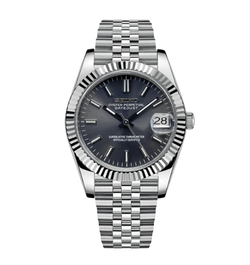 Seiko Mod Datejust "Rhodium" - Watches By Cody