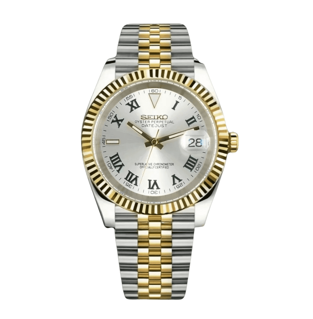 Seiko Mod Datejust Two - Tone Wimbledon - Watches By Cody