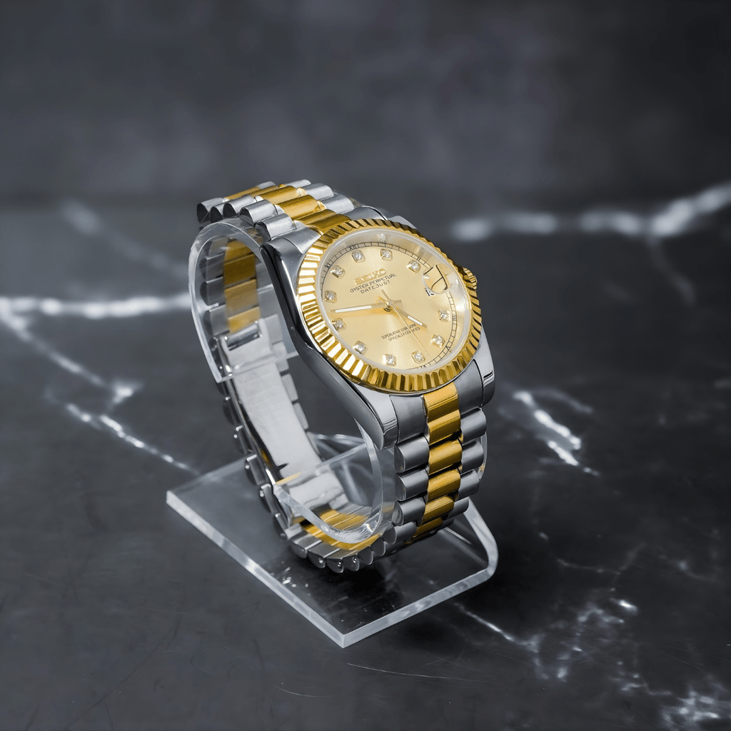 Seiko Mod Datejust Twotone Gold Gem - Watches By Cody