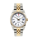 Seiko Mod Datejust Twotone White Presage Diamond - Watches By Cody