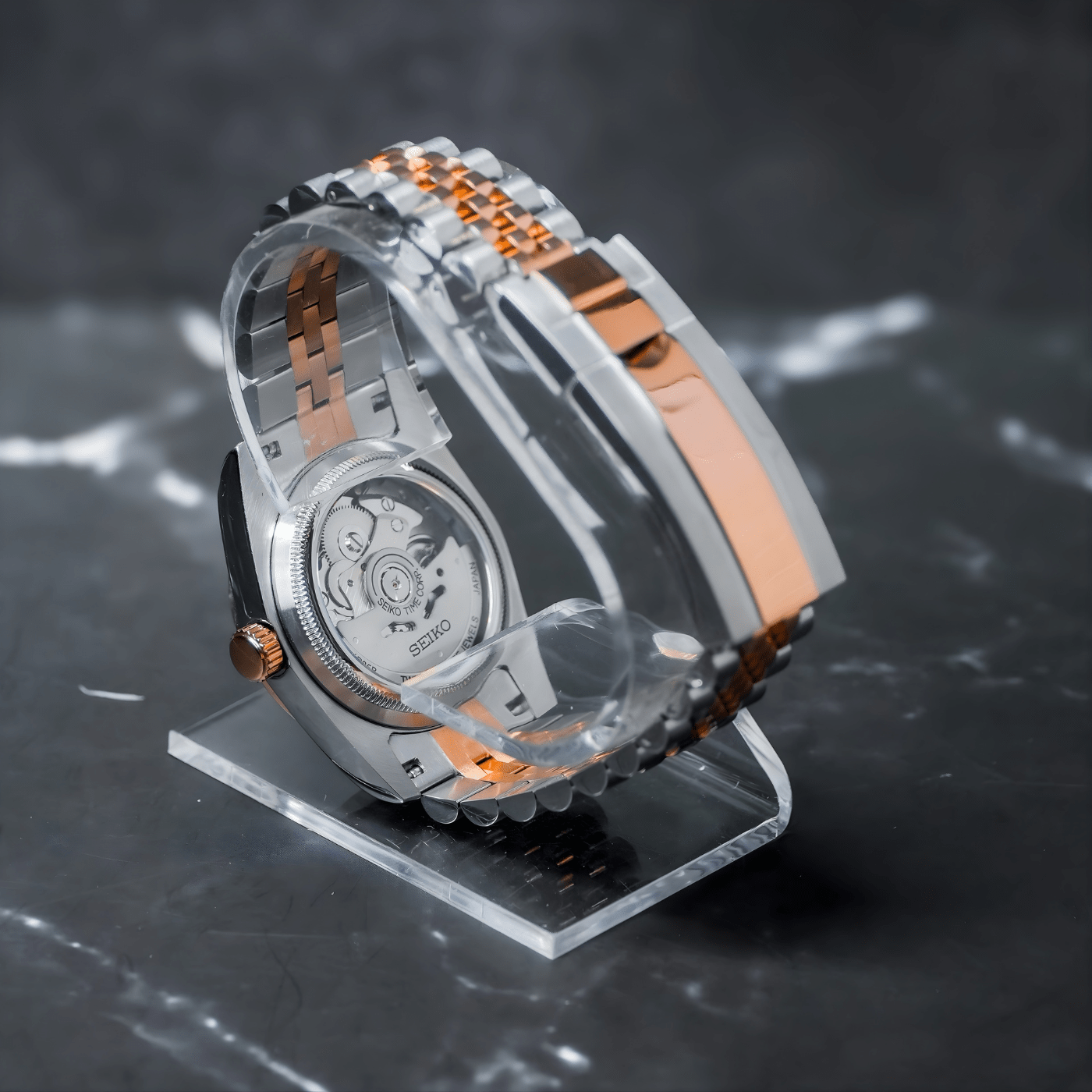 Seiko Mod Datejust Twotone Wimbledon - Watches By Cody