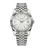 Seiko Mod Datejust White Mosaic - Watches By Cody