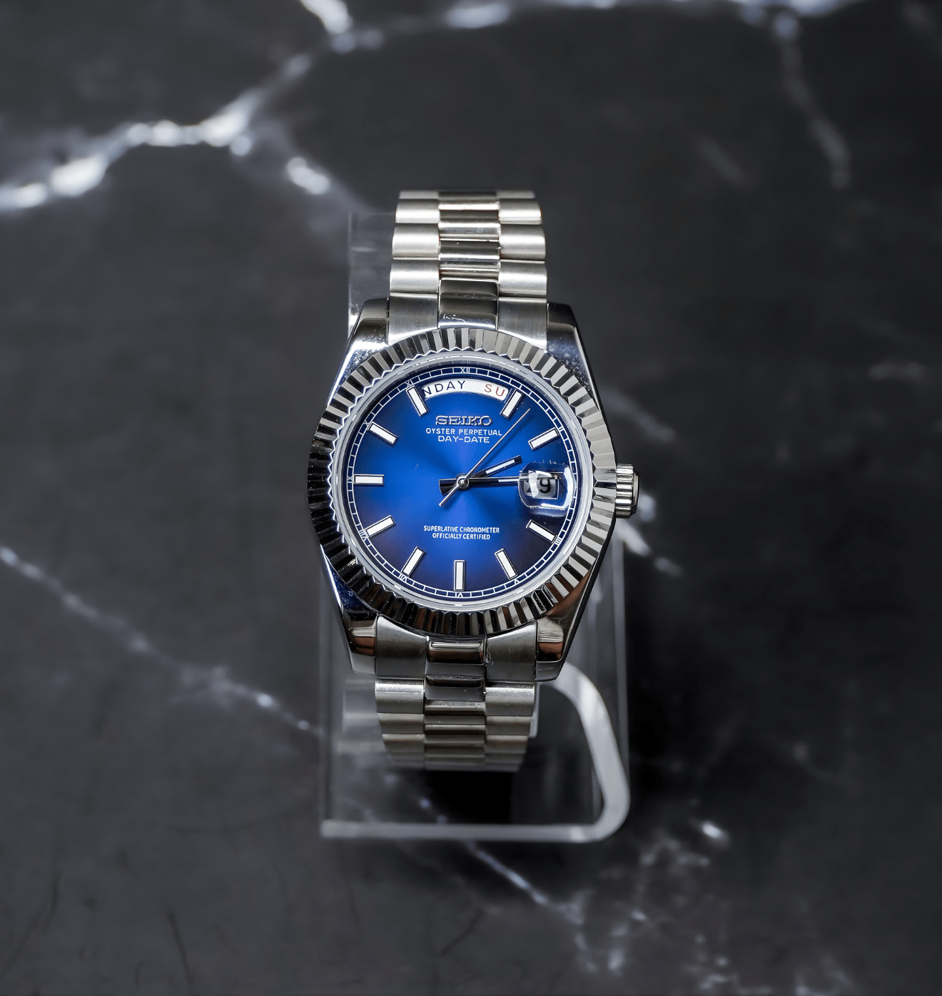 Seiko Mod Day - Date Classic Blue - Watches By Cody