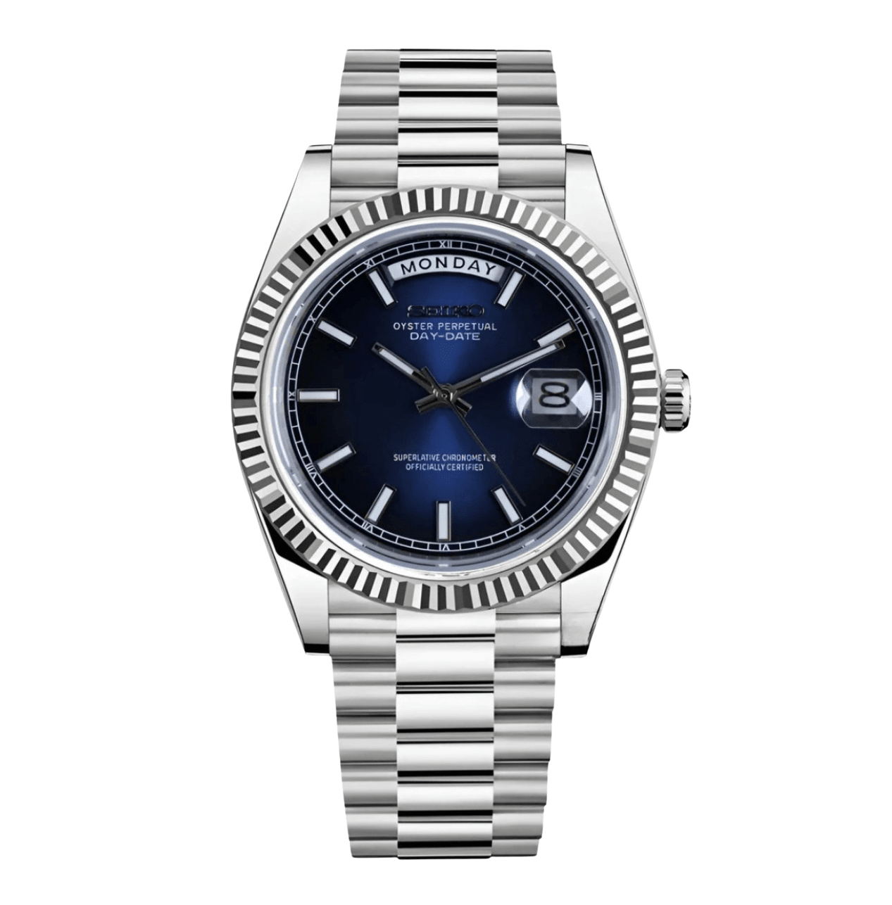 Seiko Mod Day - Date Classic Blue - Watches By Cody