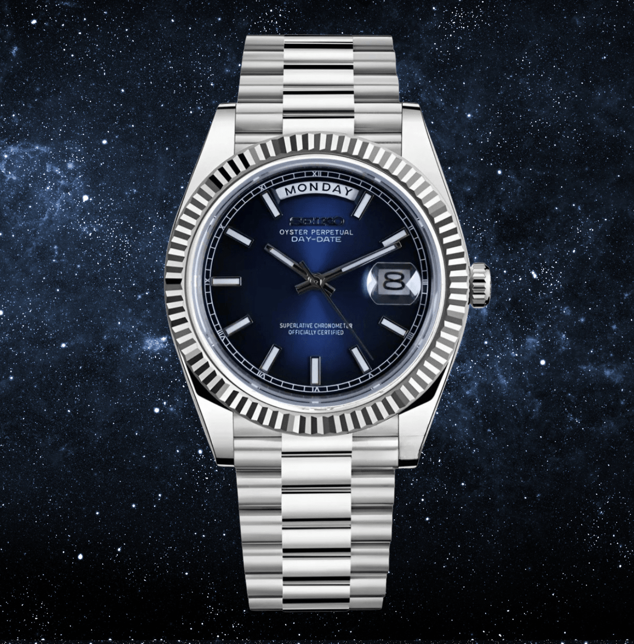 Seiko Mod Day - Date Classic Blue - Watches By Cody