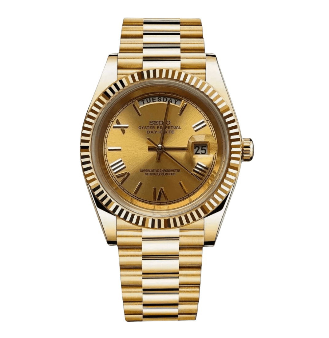 Seiko Mod Day - Date Full Gold - Watches By Cody
