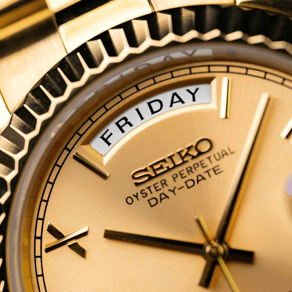 Seiko Mod Day-Date Full Gold - Watches By Cody