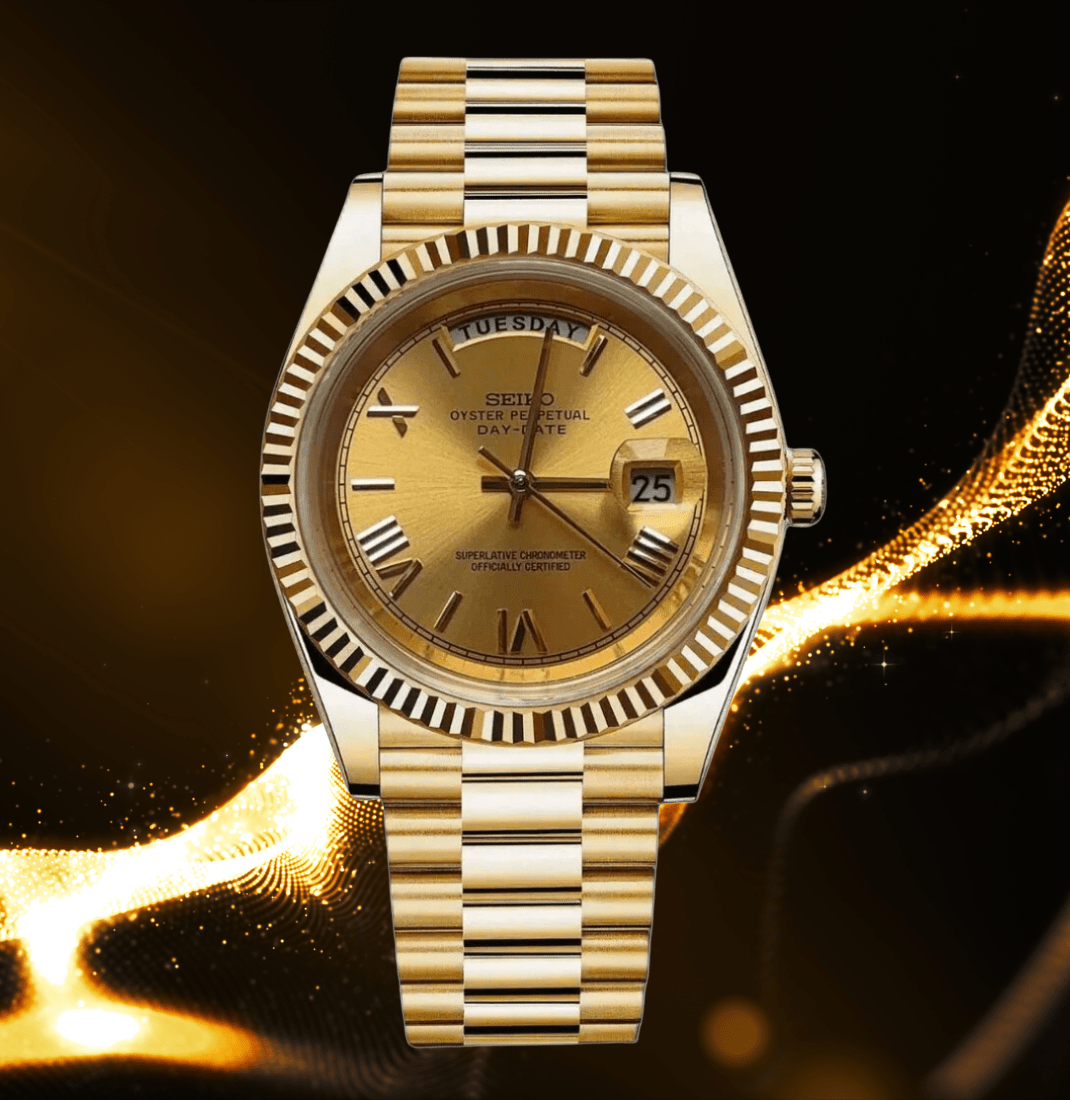 Seiko Mod Day - Date Full Gold - Watches By Cody