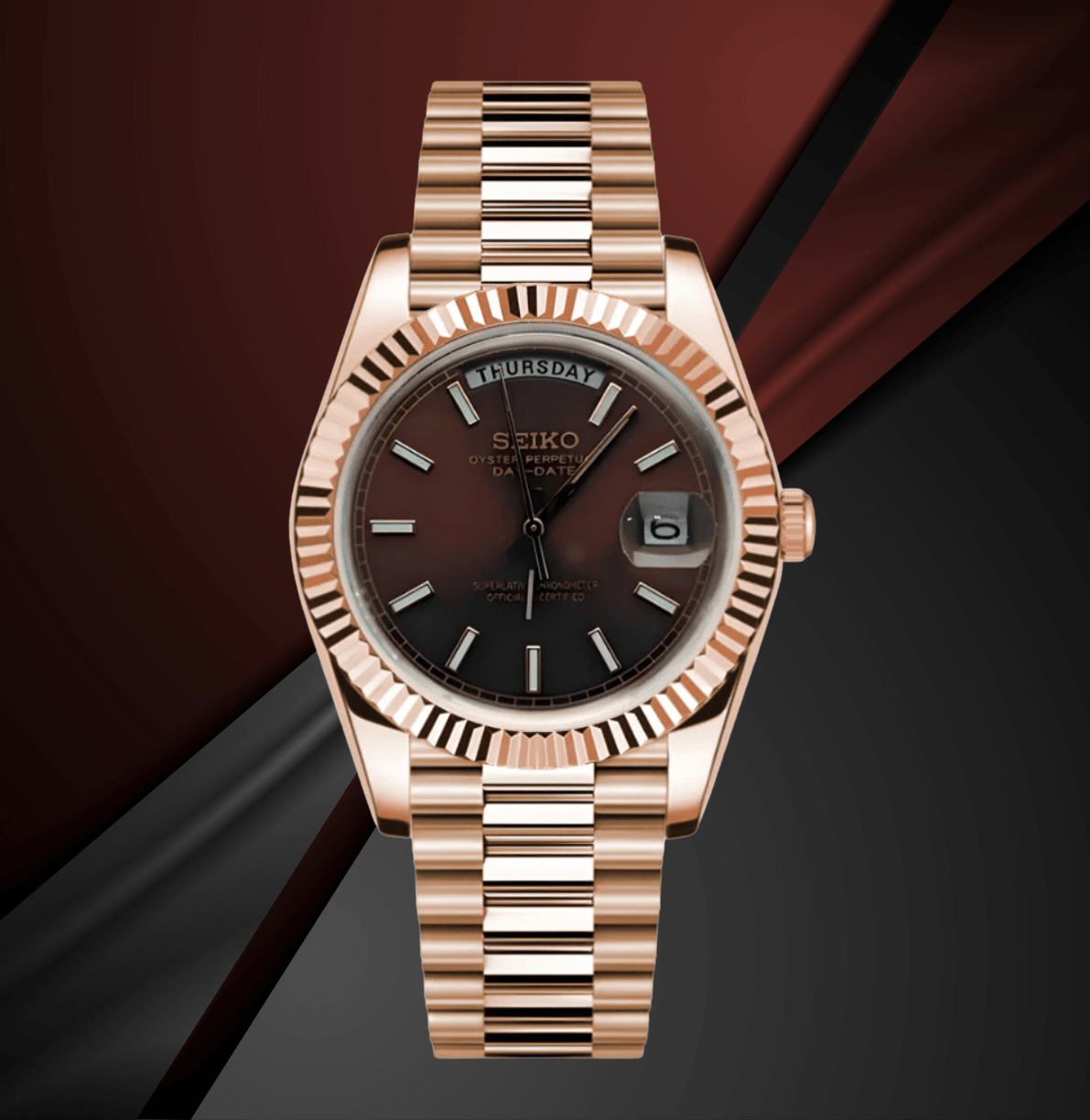 Seiko Mod Day - Date RG Chocolate - Watches By Cody