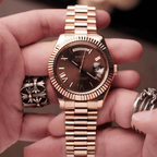 Seiko Mod Day-Date RG Roman Chocolate - Watches By Cody
