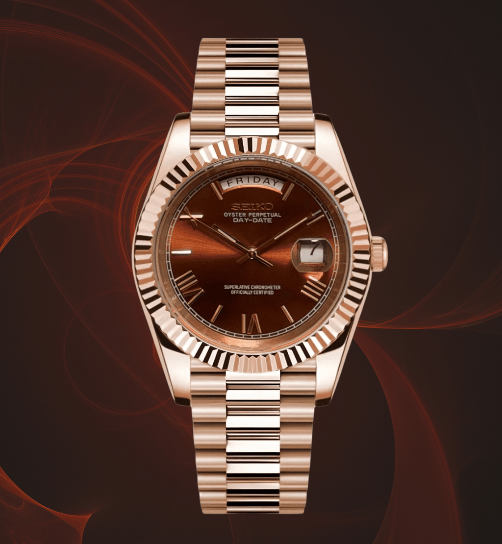 Seiko Mod Day - Date RG Roman Chocolate - Watches By Cody