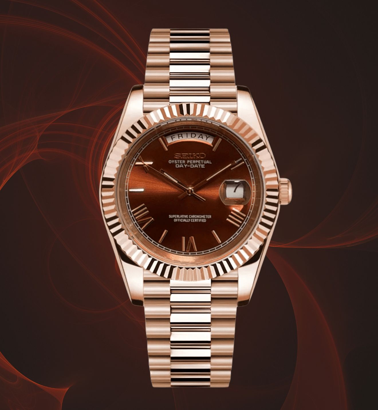 Seiko Mod Day - Date RG Roman Chocolate - Watches By Cody
