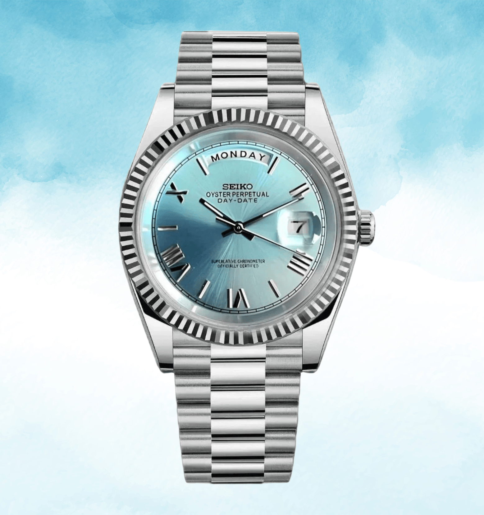 Seiko Mod Day - Date Roman Tiffany - Watches By Cody