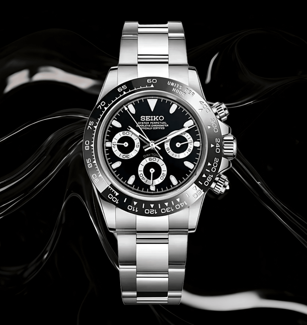 Seiko Mod Daytona Black - Watches By Cody