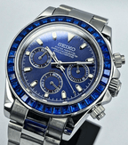 Seiko Mod Daytona Blue Diamond - Watches By Cody