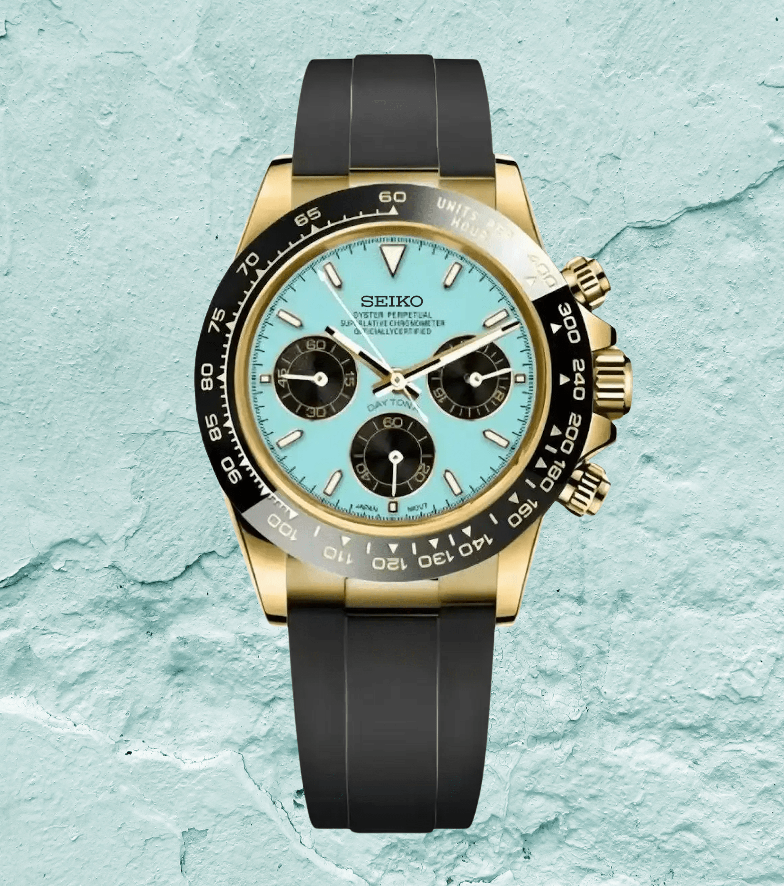 Seiko Mod Daytona Gold Tiffany - Watches By Cody