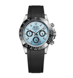 Seiko Mod Daytona Panda Ice Blue Ceramic - Watches By Cody