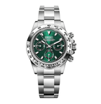 Seiko Mod Daytona Platinum Green - Watches By Cody